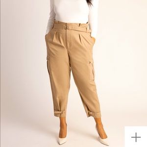 High Waisted Cargo Pant with Ankle Ties